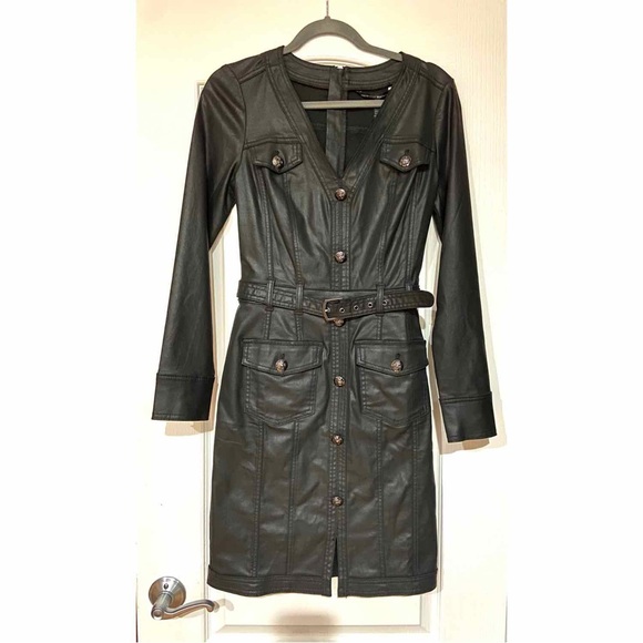 White House Black Market Coated Denim Dress - Picture 3 of 10